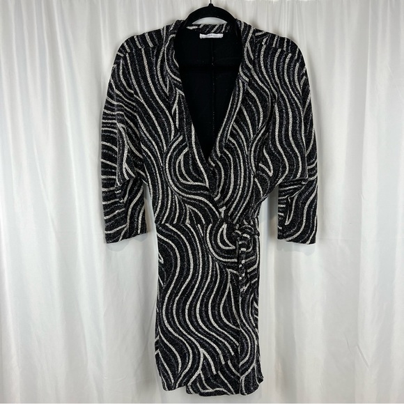 Zara Sparkly Wrap Mini Dress - Picture 4 of 8